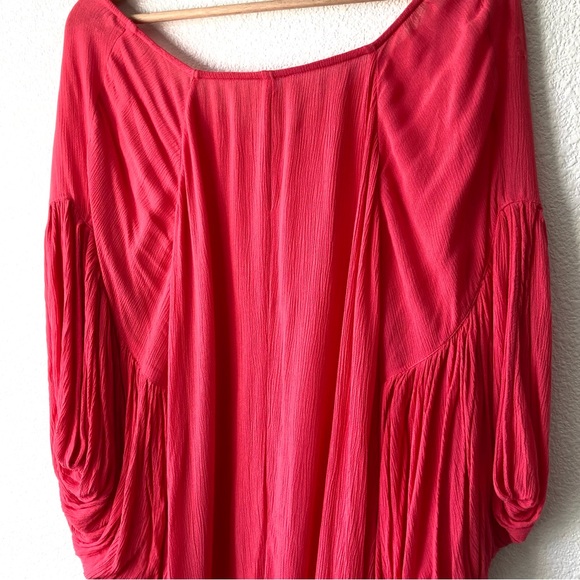 Free People Flowy Oversize Tunic Top Xs Rayon Billowy Sleeves Boho - Picture 11 of 16